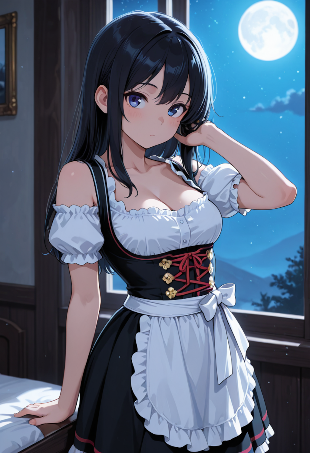 月夜のメイドさん