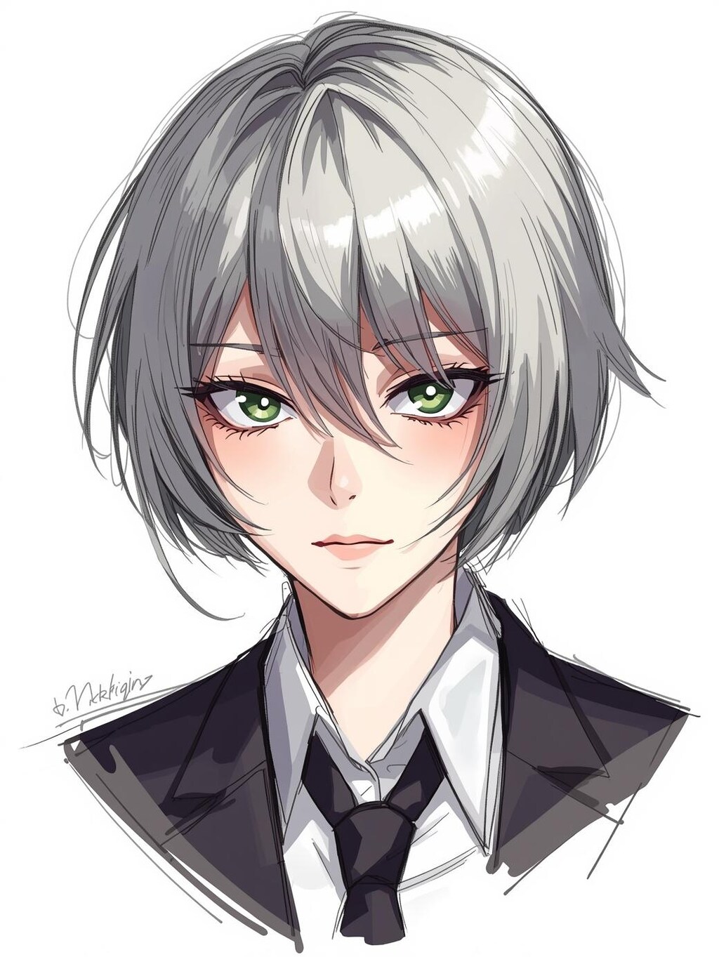 銀髪ちゃん　お絵描きver.