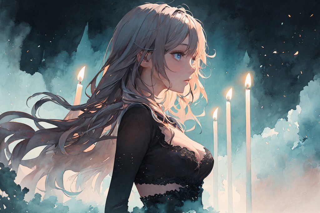 薄明りの黒ドレス姉さん