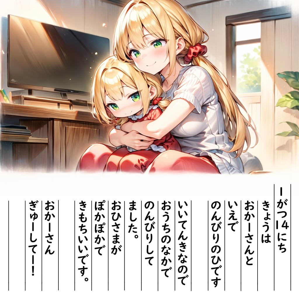 【絵日記】おかーさんとのんびり