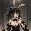 人気のバニーガールさん。休憩中 2枚目