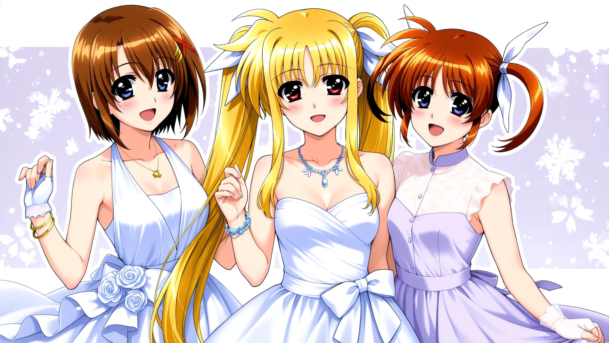 なのは➡　ドレス着てみた　似合ってる⁉ | の人気AIイラスト・グラビア
