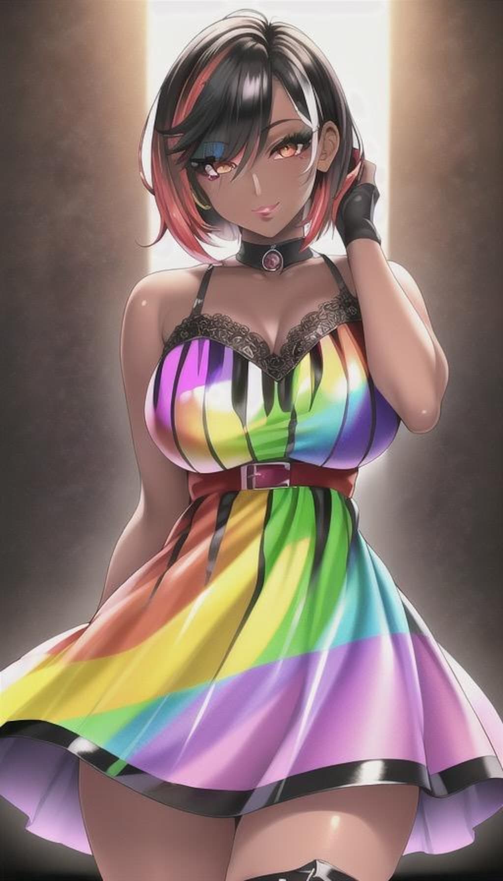 桐島カナ56（レインボーワンピース）