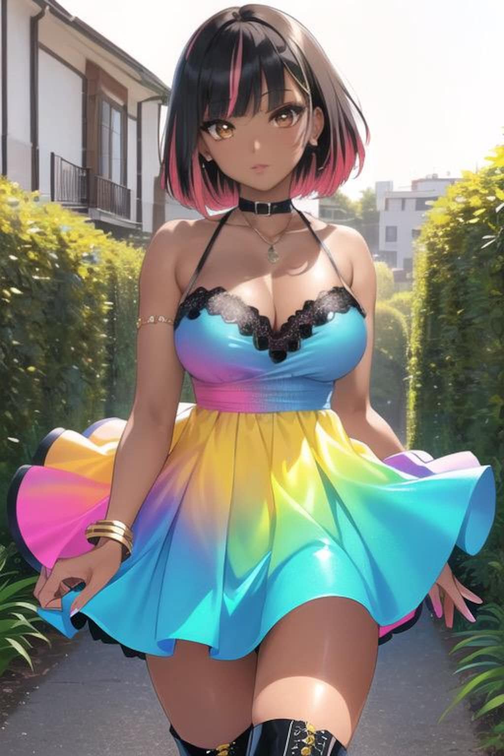 桐島カナ56（レインボーワンピース）