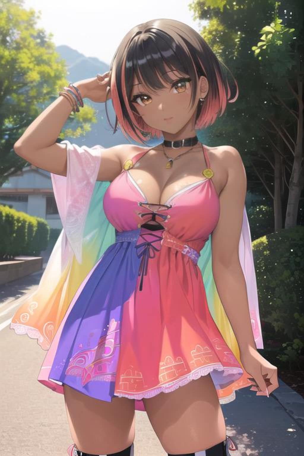 桐島カナ56（レインボーワンピース）