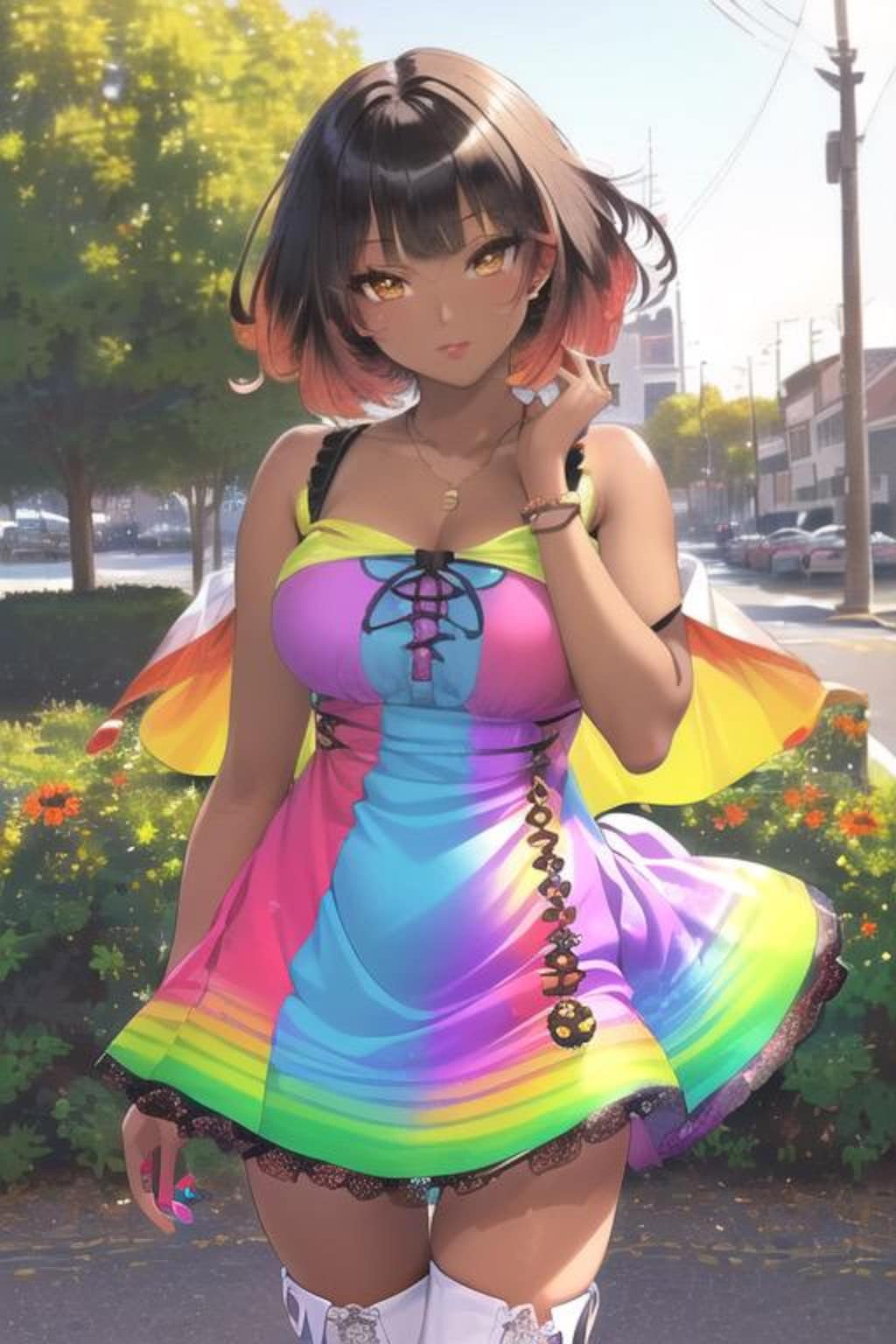 桐島カナ56（レインボーワンピース）