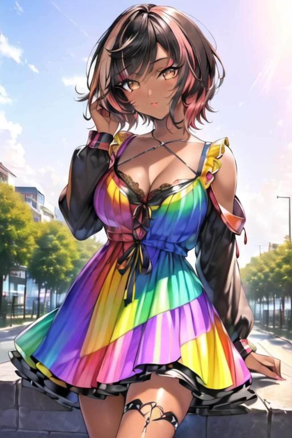 桐島カナ56（レインボーワンピース）