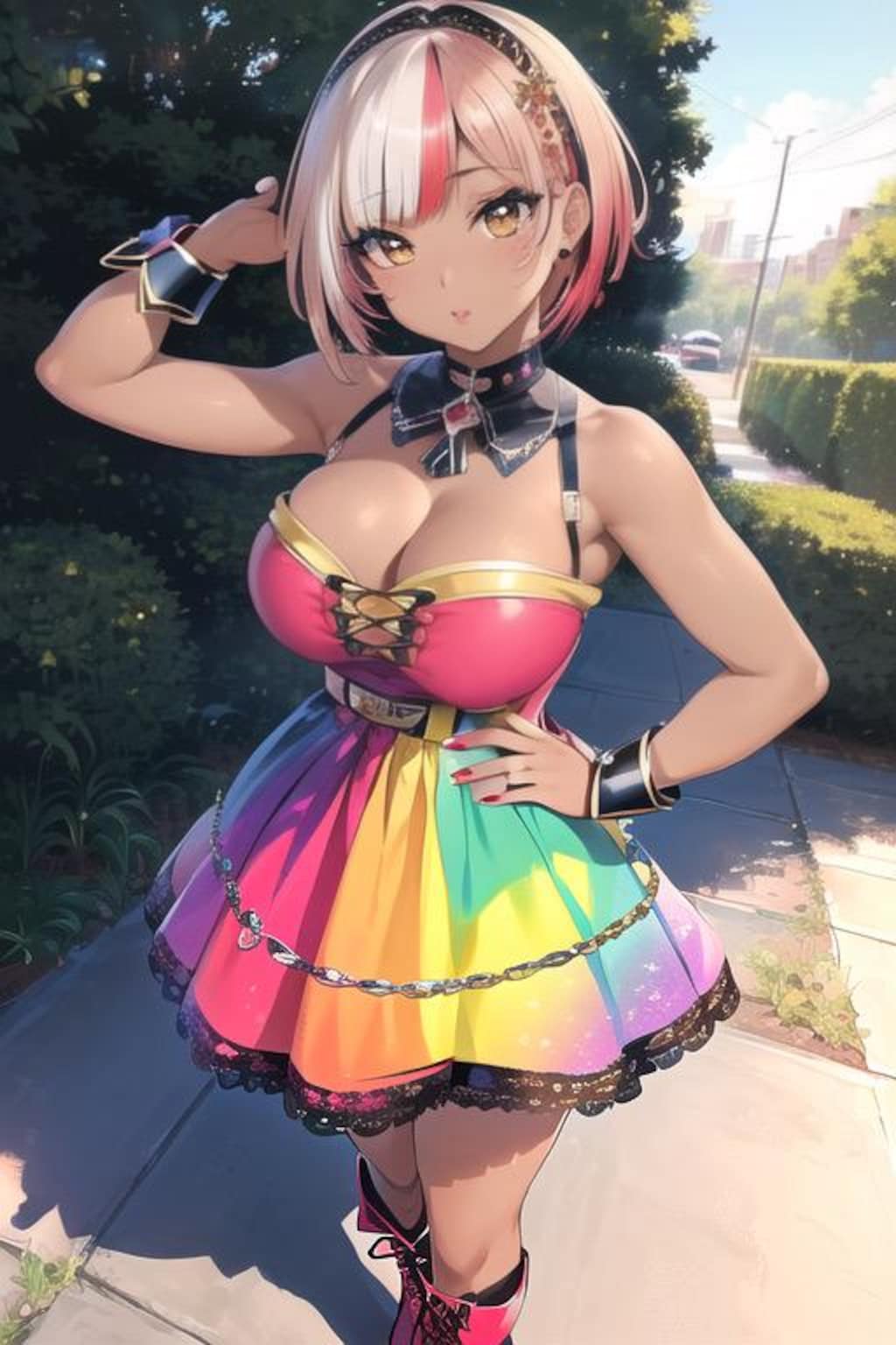 桐島カナ56（レインボーワンピース）