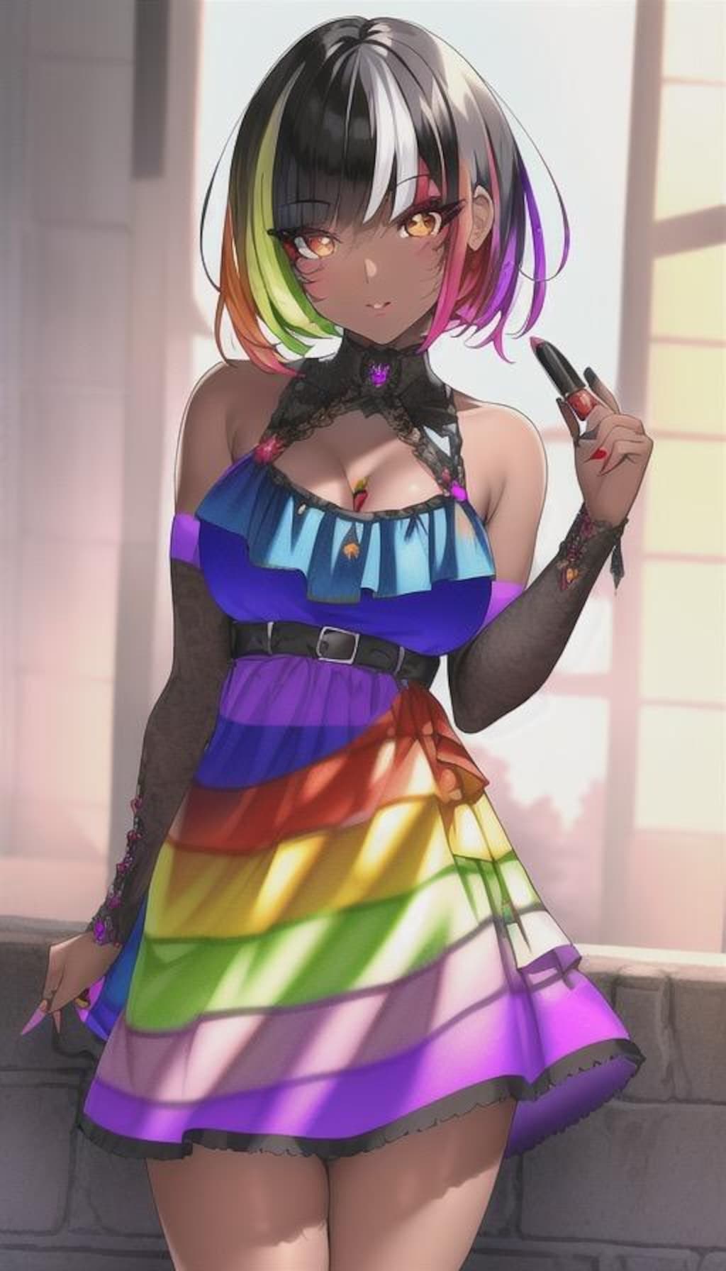 桐島カナ56（レインボーワンピース）