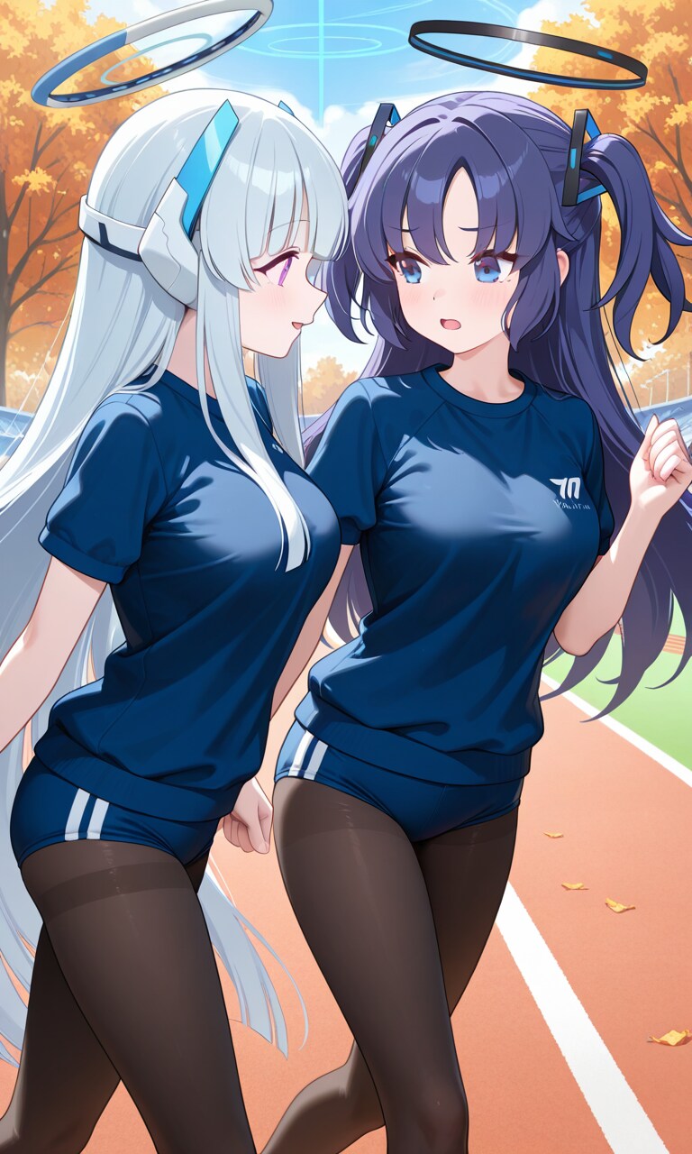 ユウカとノア　寒いからタイツ3