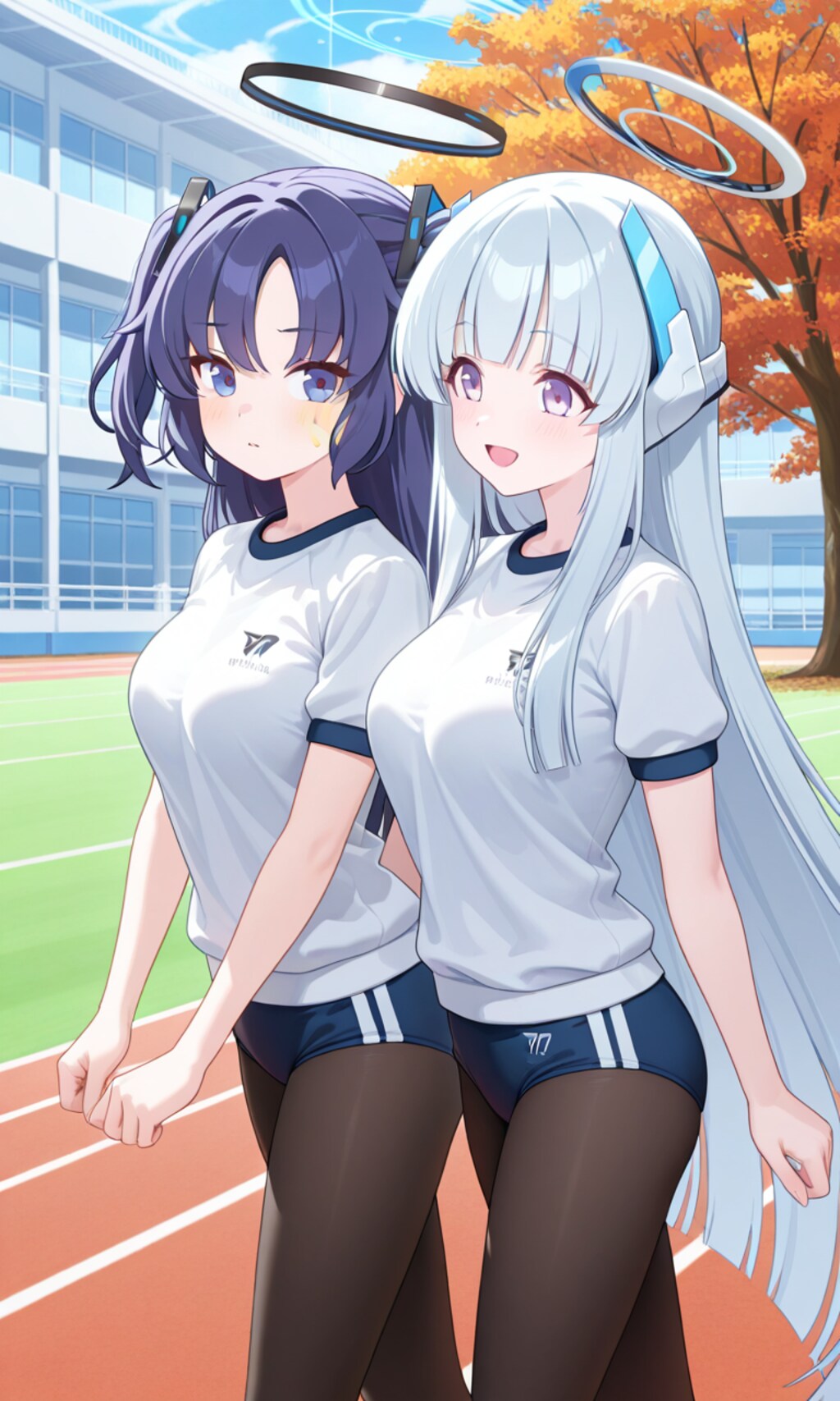 ユウカとノア　寒いからタイツ3