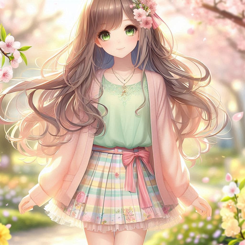 桜色コーデ(DALL-E)(4)