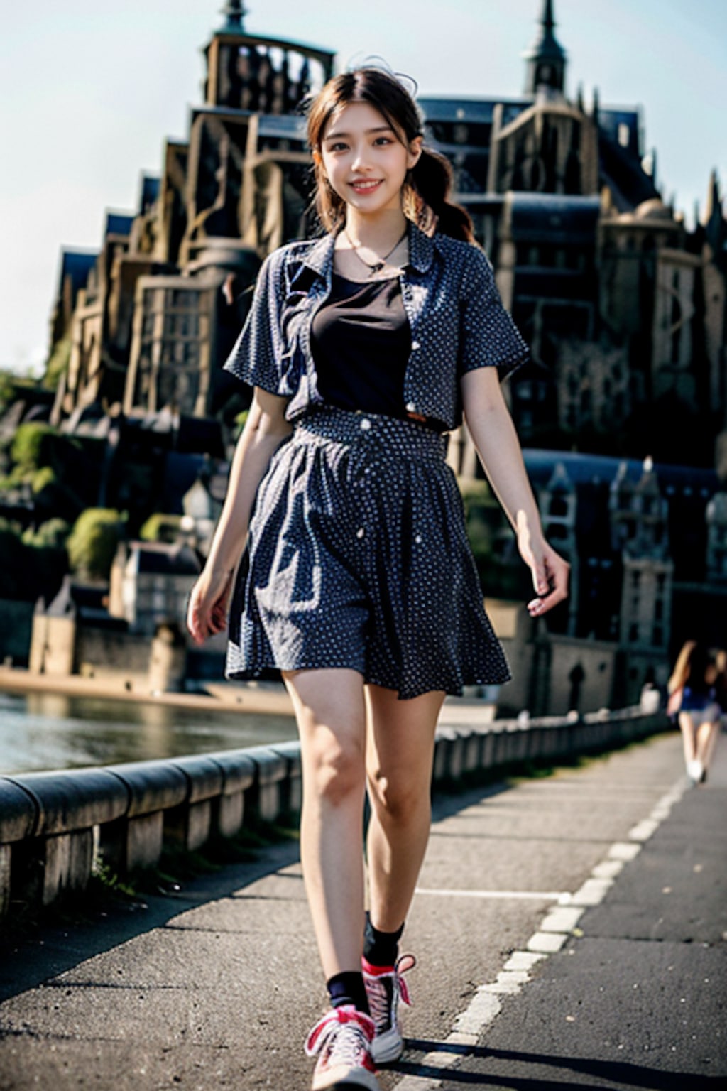 モンサンミッシェルを背景に。パート２