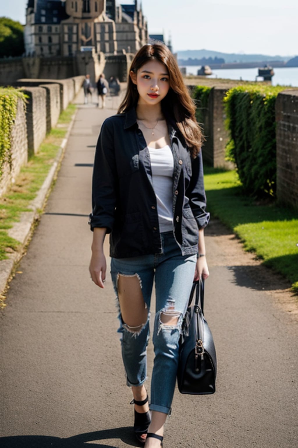 モンサンミッシェルを背景に。パート２