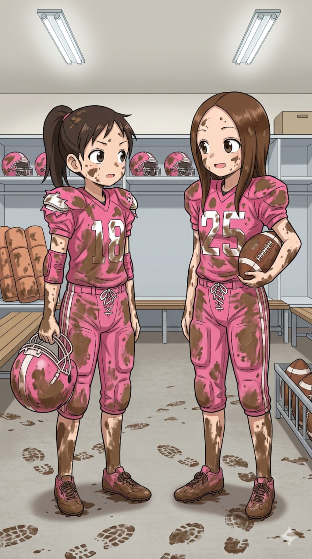 🏈泥まみれの女子アメフト 166