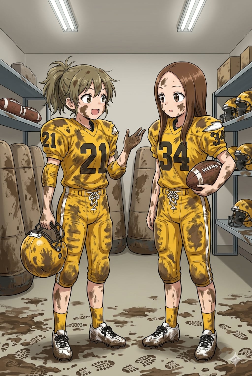 🏈泥まみれの女子アメフト 166