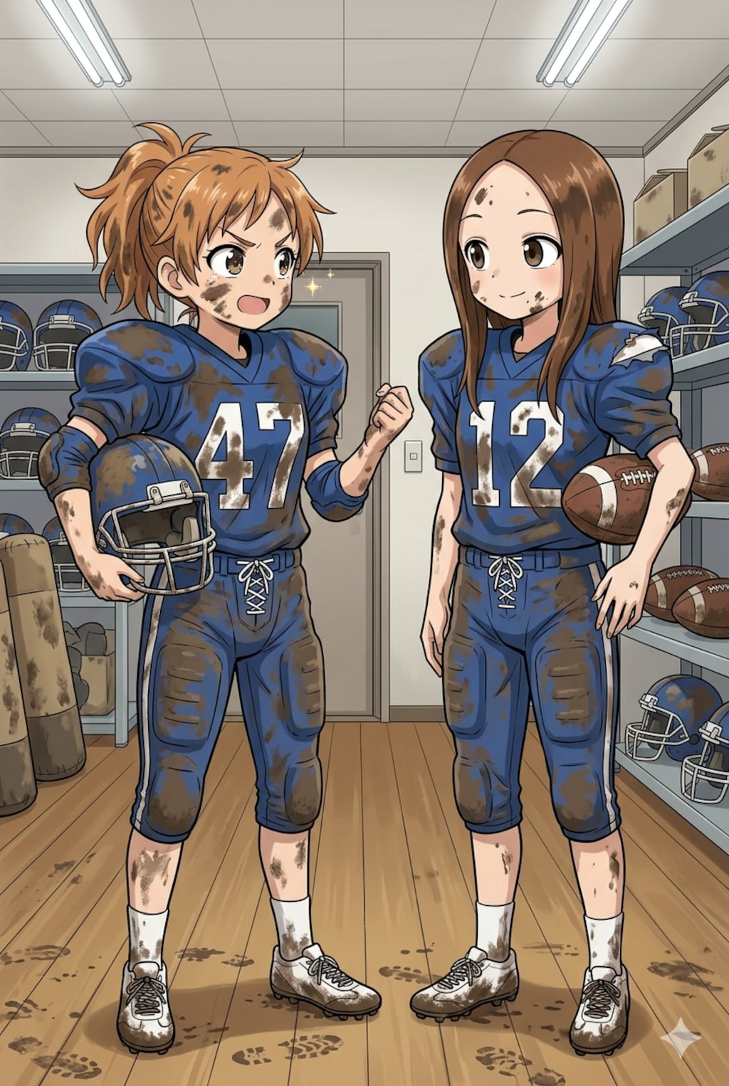 🏈泥まみれの女子アメフト 166