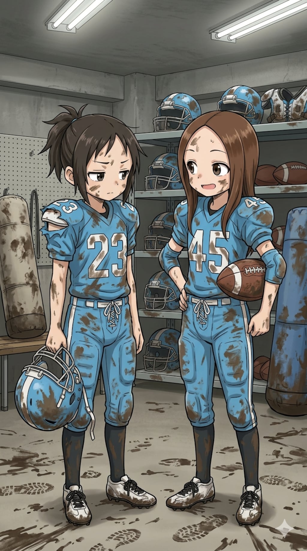 🏈泥まみれの女子アメフト 166