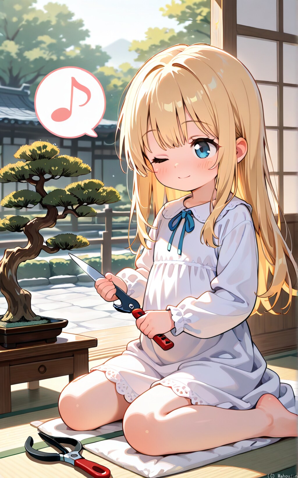 小さな盆栽に宿る少女の夢