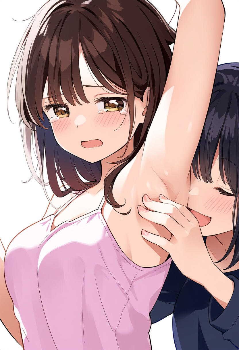 「ちょっと、いつまでくすぐってるの…そろそろ終わりに…って、ひゃぁ！？」「んふふ～♪そんなにいい反応するんだもん、これはくすぐらないほうが失礼でしょ♪」