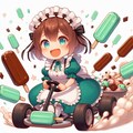 チョコミントを配りまくるメイド 2枚目