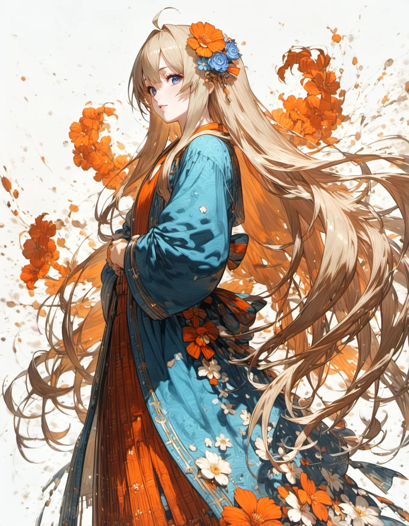 Blooming Between Silk and Wind | の人気AIイラスト・グラビア
