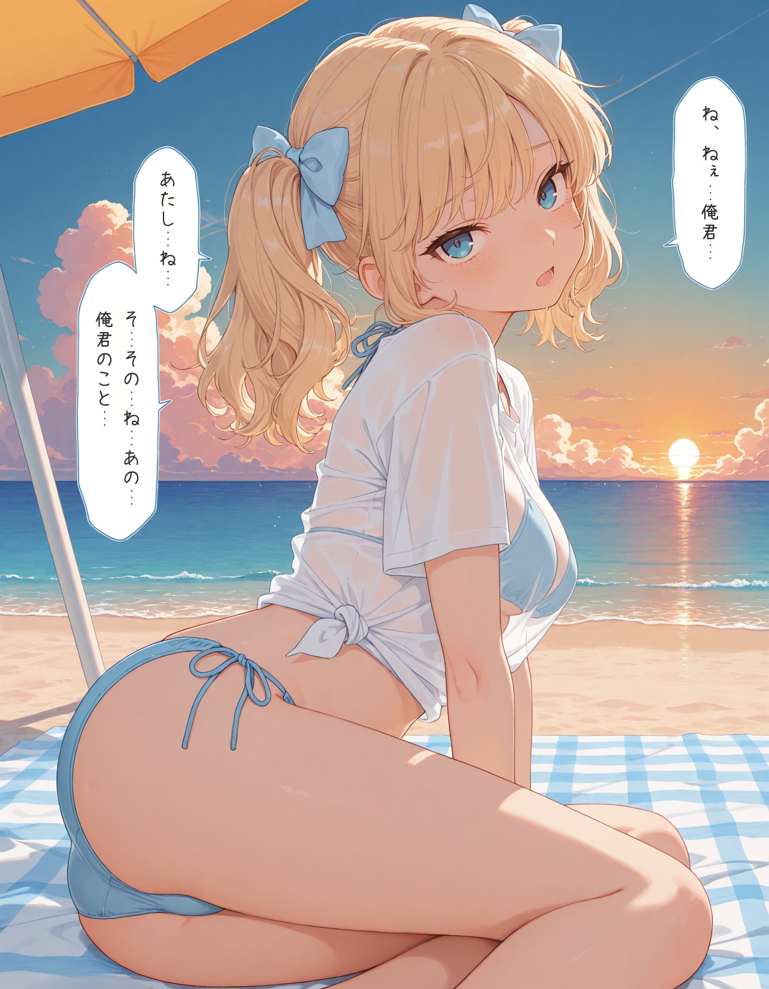 海の金髪ツインテ少女6