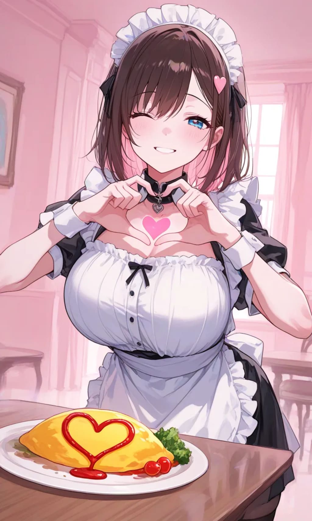 「『もえもえきゅん♡』のお客様ぁ？」