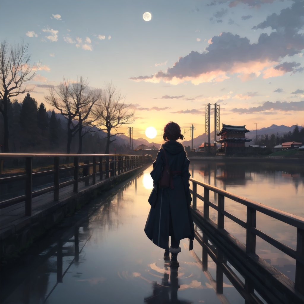 月と川 | の人気AIイラスト・グラビア