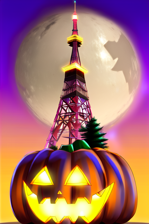 ハロウィンのカボチャの東京タワーです。
