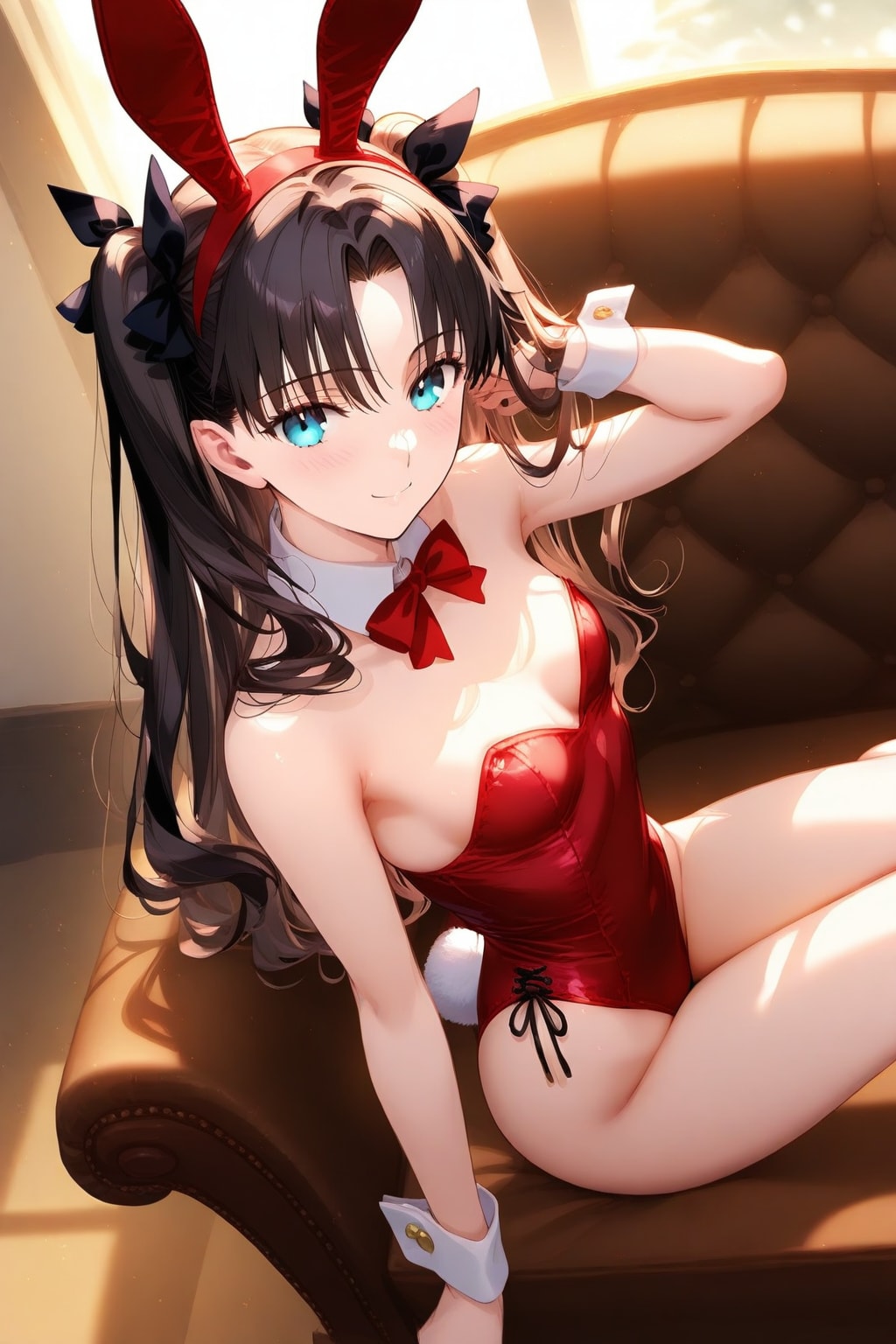 【コスプレ】遠坂凛、生足タイプのバニーガール