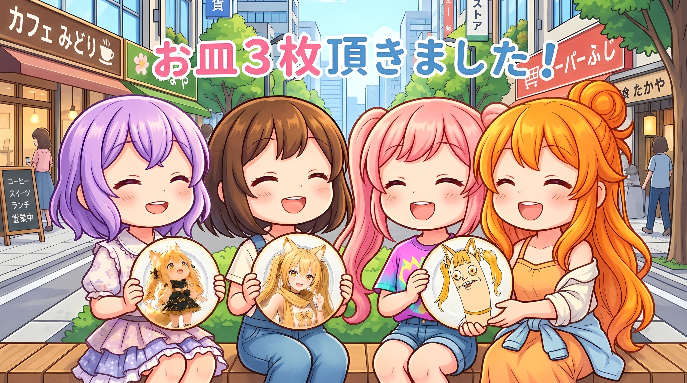 【お皿3枚プレゼント🎁🎁🎁】有難うございました！！ | の人気AIイラスト・グラビア