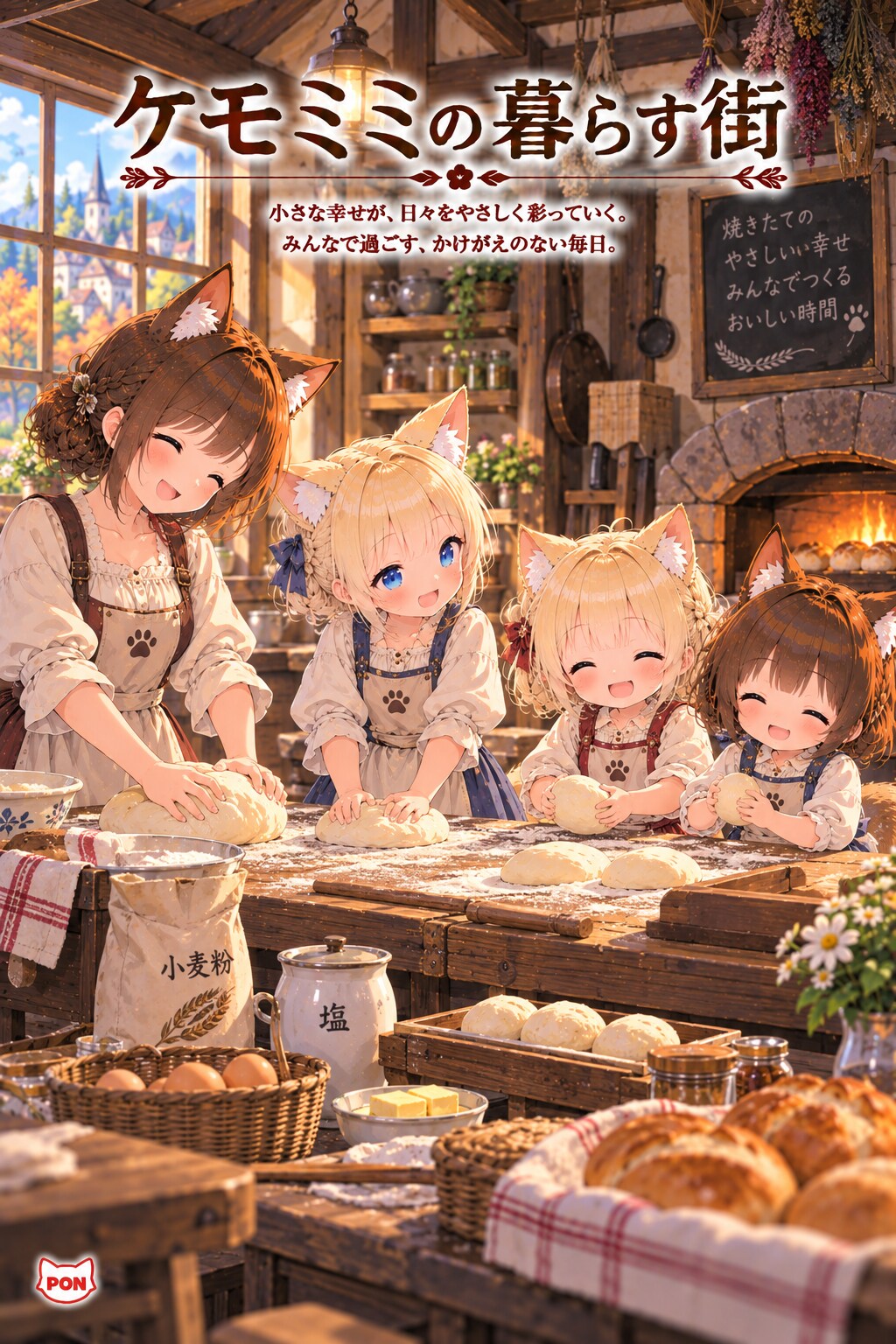 ケモミミの暮らす街 | の人気AIイラスト・グラビア