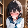 図書室でこっそりオナニーする美少女ちゃん 4枚目