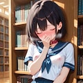 図書室でこっそりオナニーする美少女ちゃん 6枚目