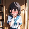 図書室でこっそりオナニーする美少女ちゃん 7枚目