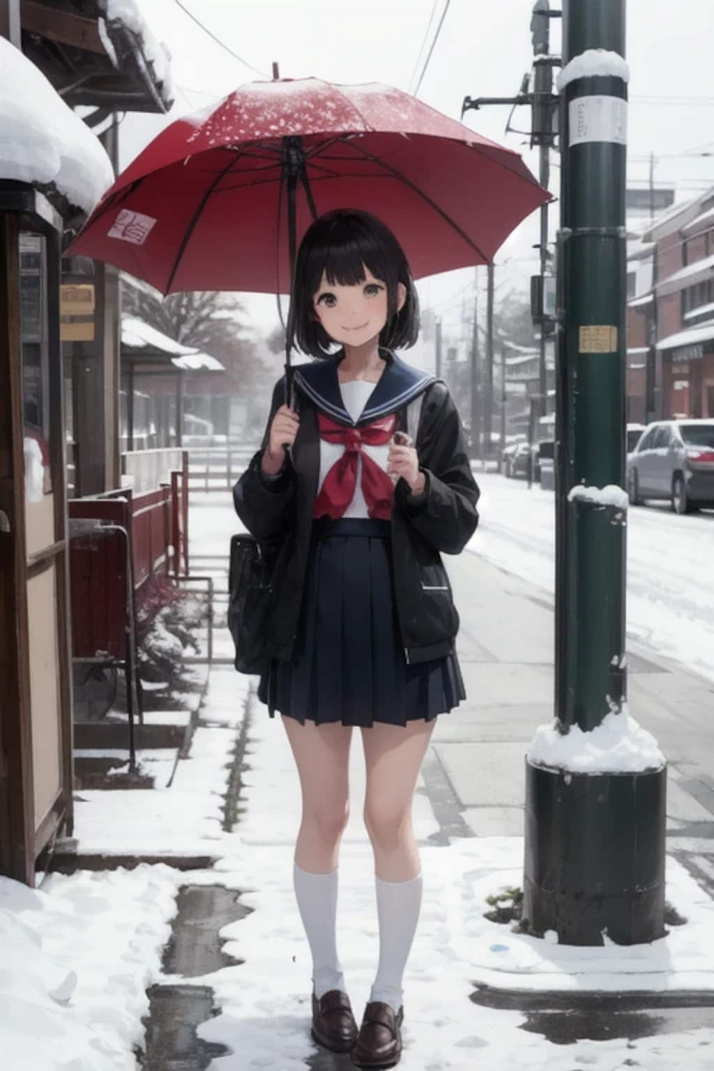 お兄ちゃん　ちゃんと前見て歩かないと側溝に落ちちゃうよっ