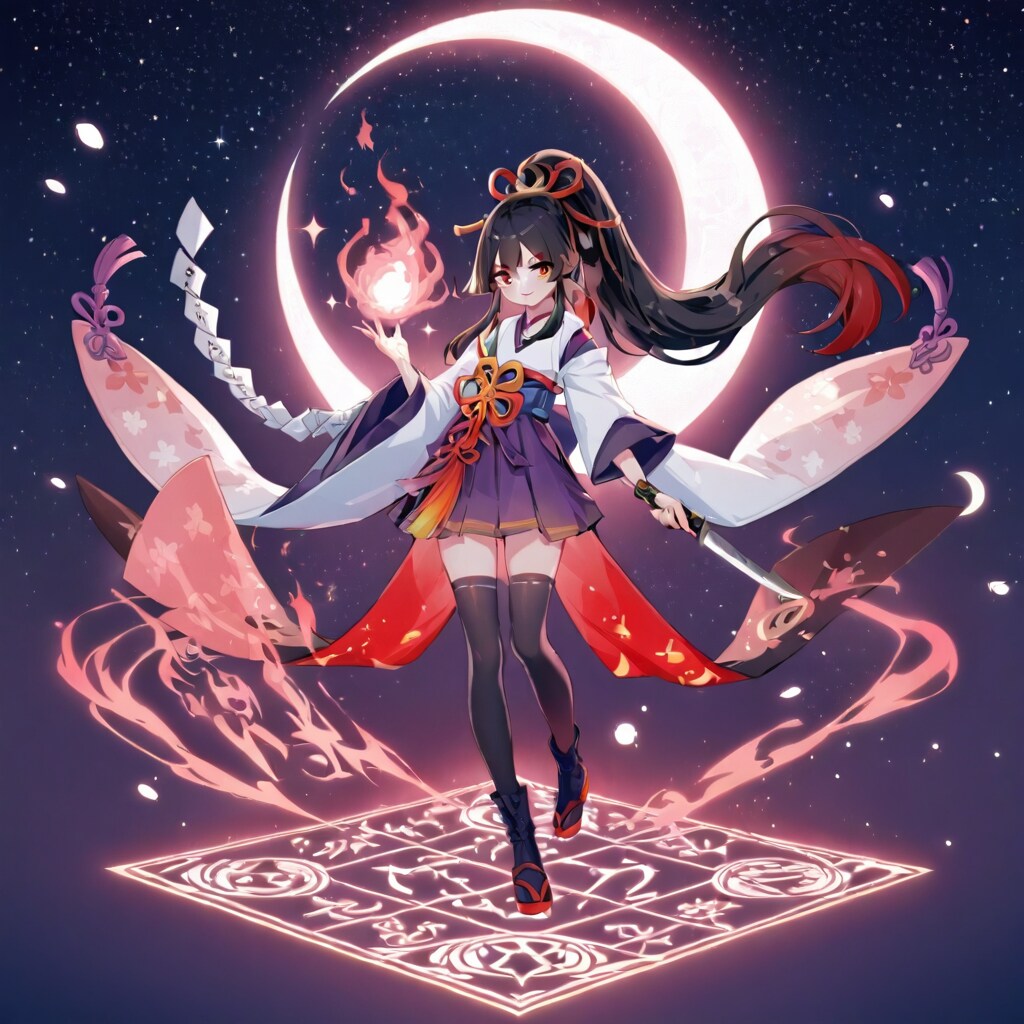 陰陽師系魔法少女 | の人気AIイラスト・グラビア