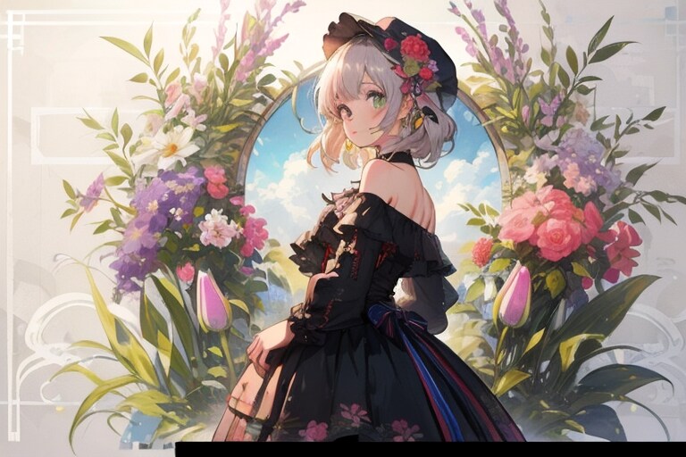 花と少女 | の人気AIイラスト・グラビア