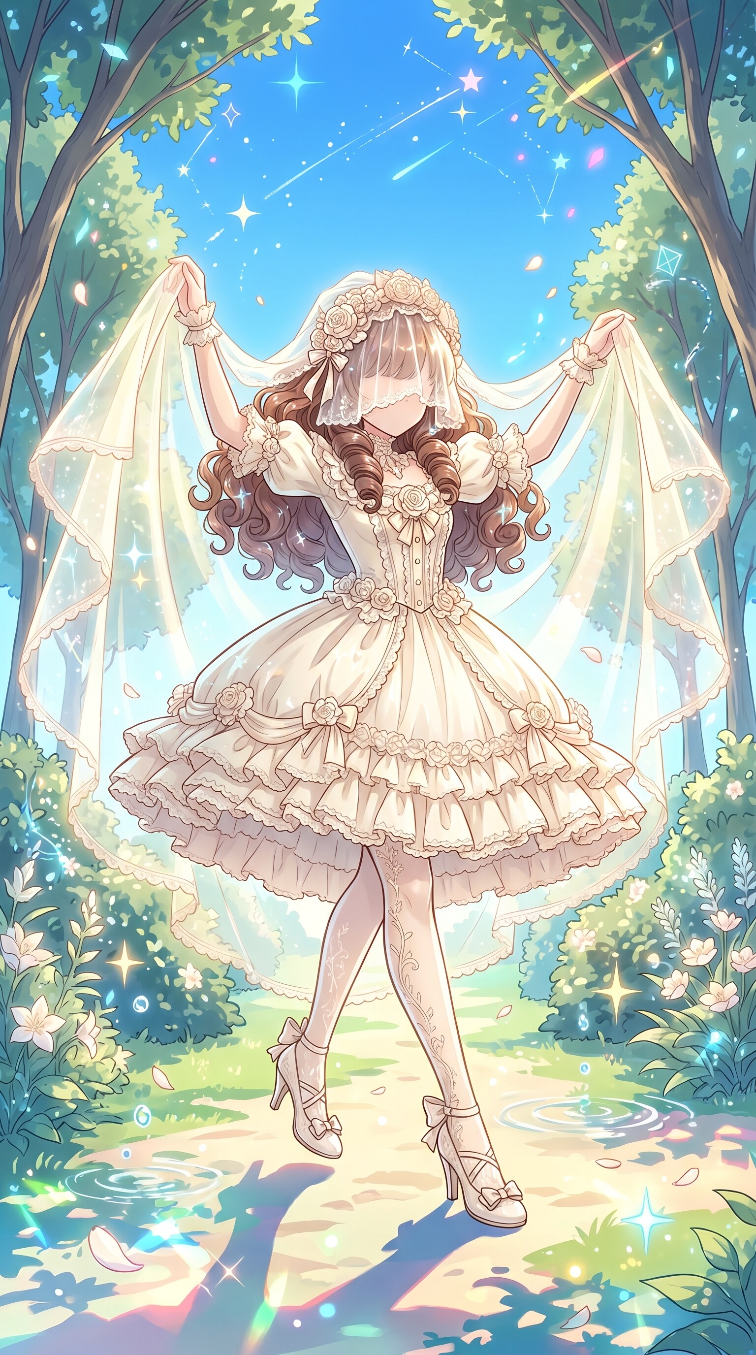 白紗揺蕩う春苑 | の人気AIイラスト・グラビア