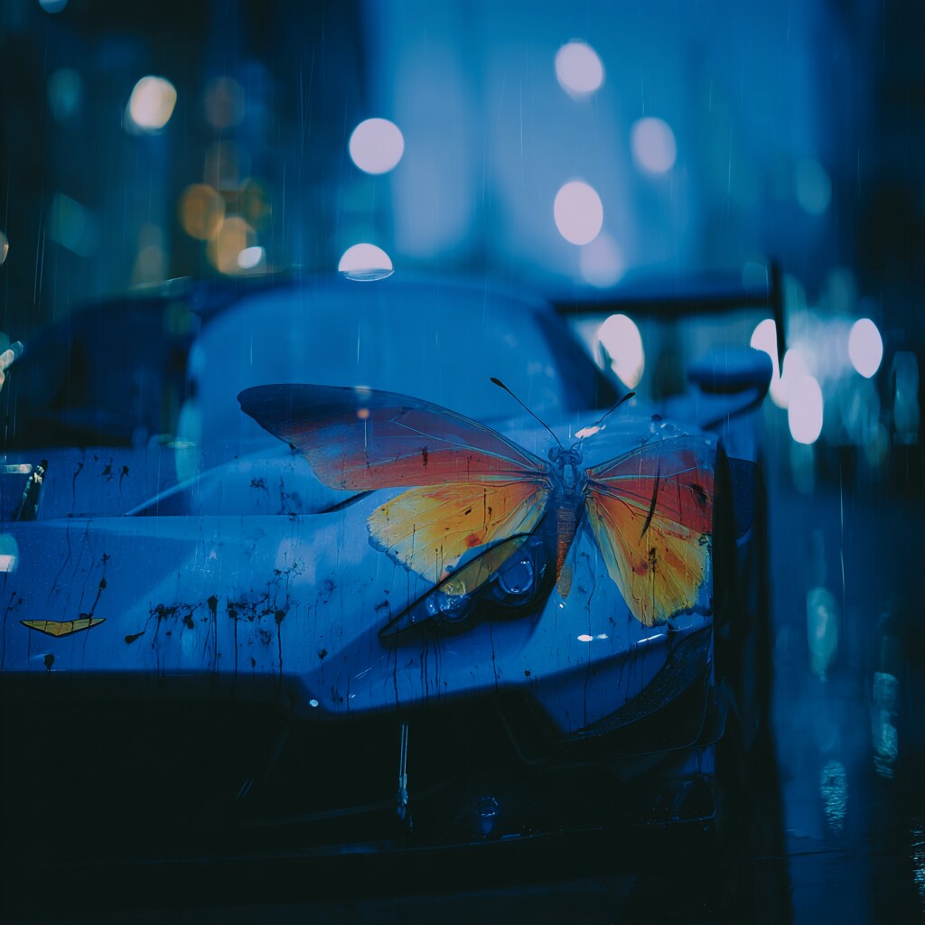 蝶柄のスーパーカー