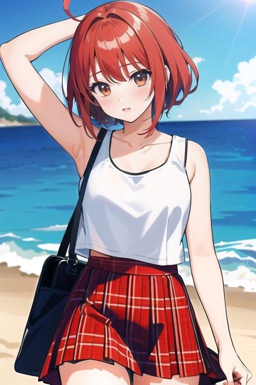 さっぱりな海で | の人気AIイラスト・グラビア