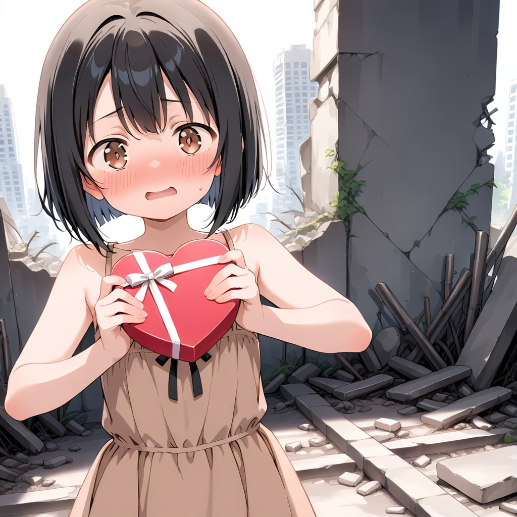 廃墟の少女からのプレゼント（オマケ） | の人気AIイラスト・グラビア