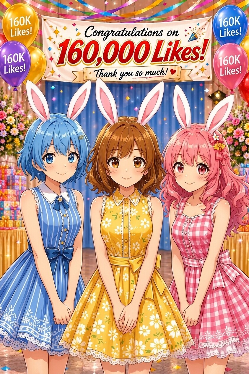 🐰16万いいね達成、おめでとうございます！