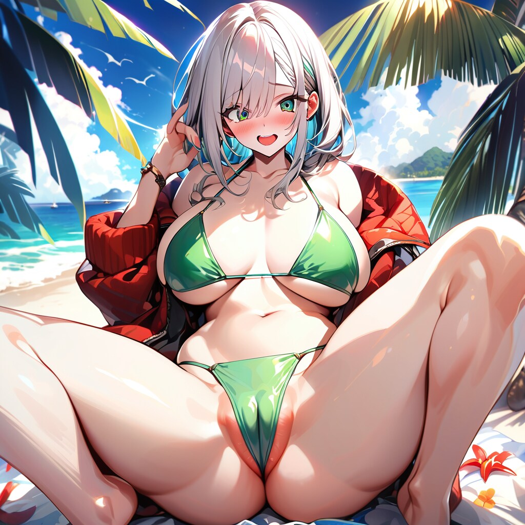 緑ビキニ②
