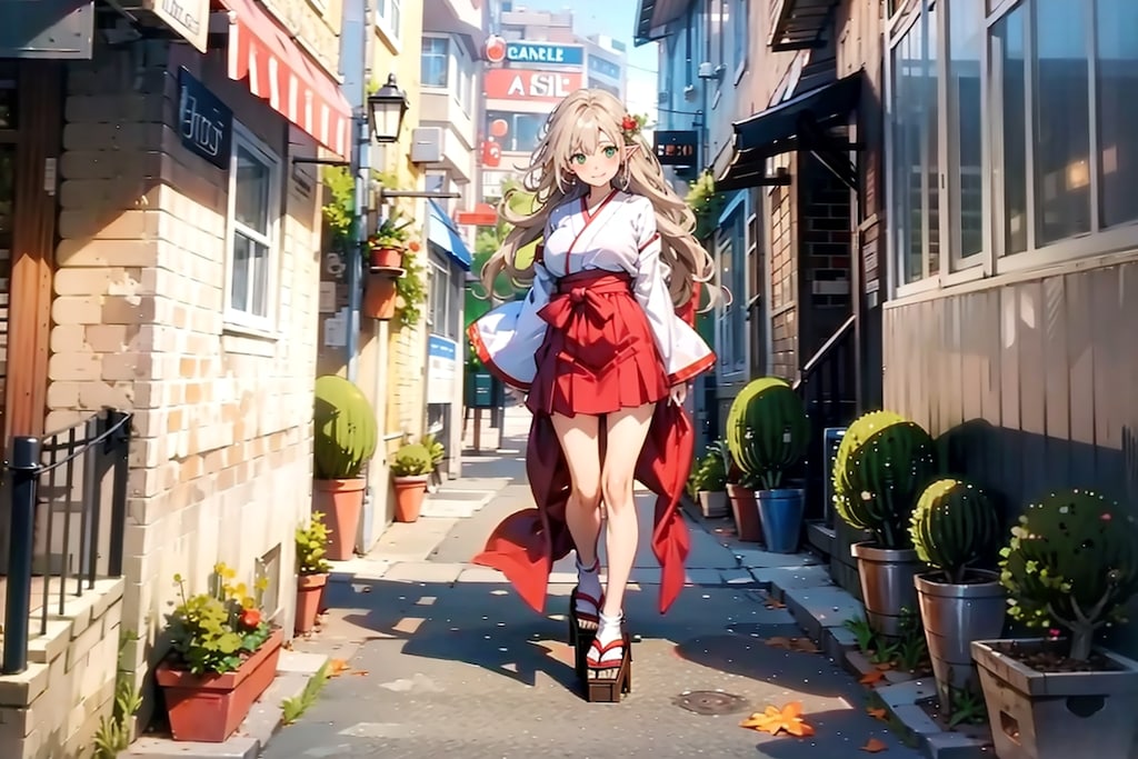 雪と巫女とエルフと