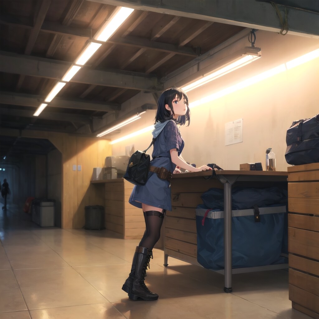 地下施設内の廊下 | の人気AIイラスト・グラビア