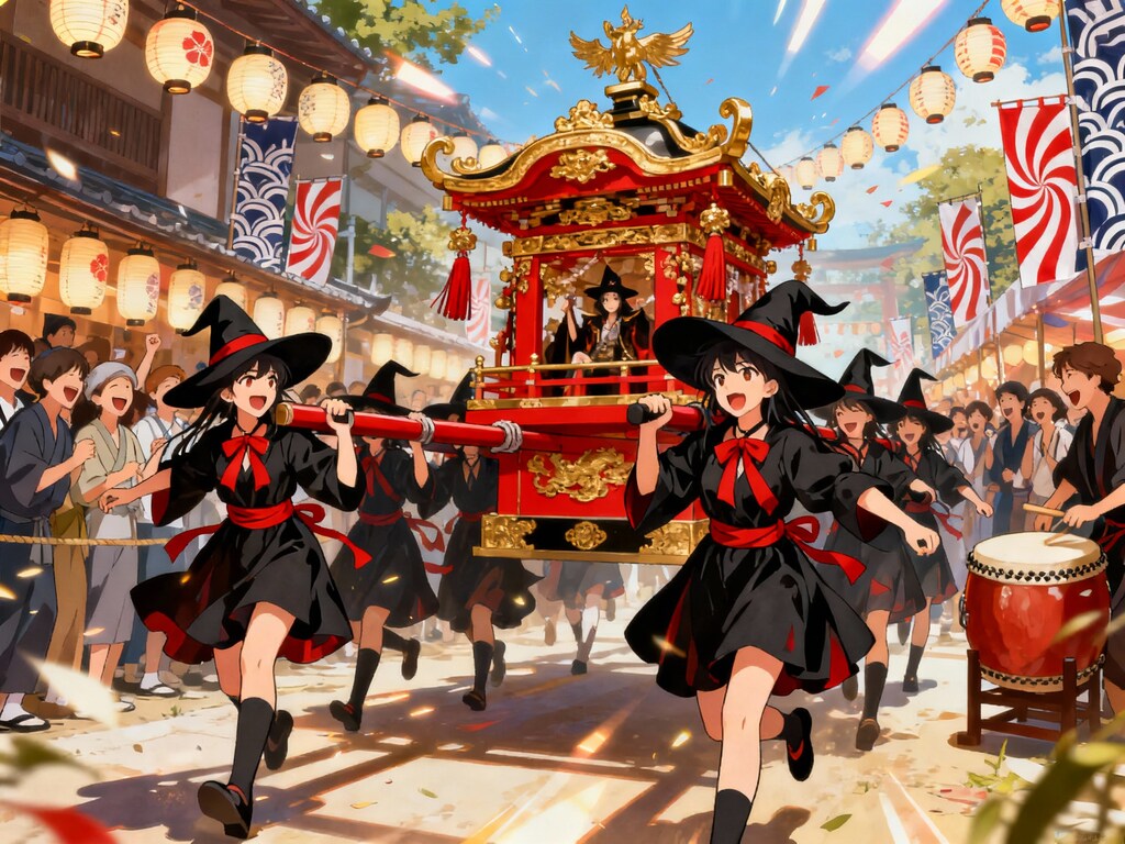 魔女がお祭り