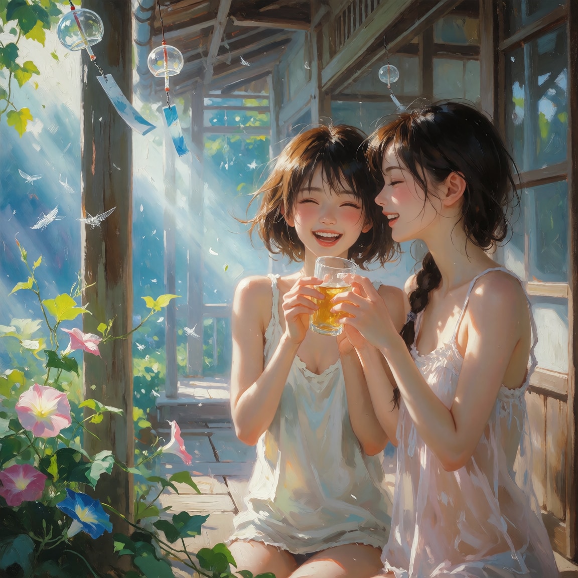 風鈴とあさがお