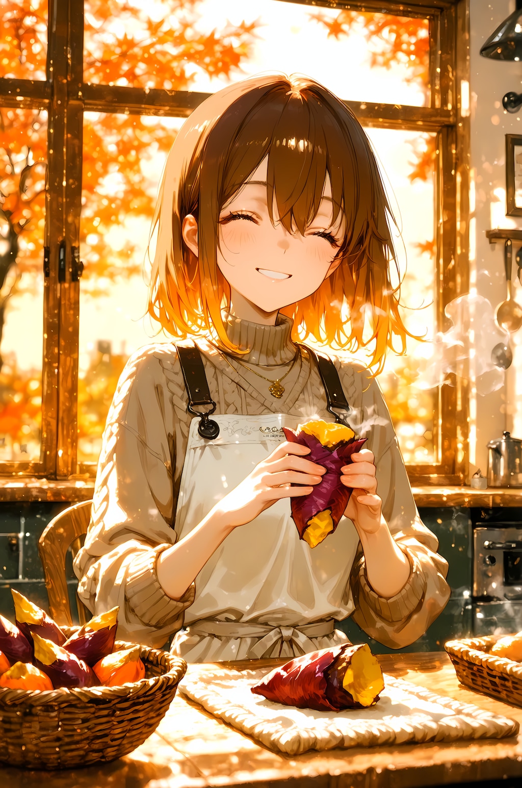 はい、半分こ。